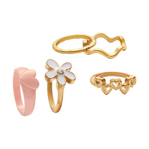 Set de Anillos Wavy Flower