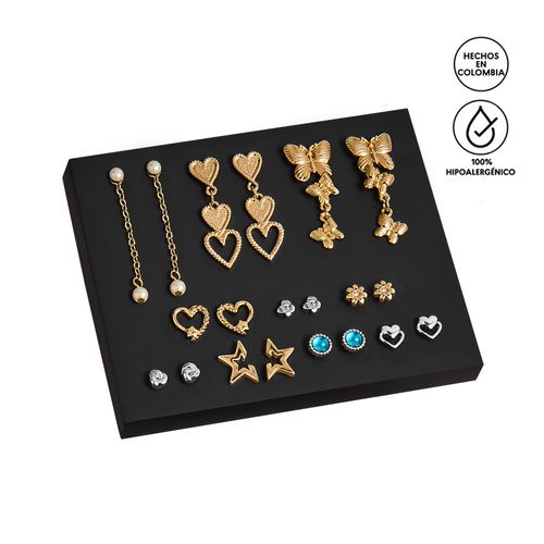 Set de aretes para mujer Goldy Dream