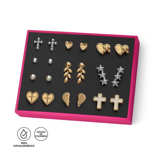 Set de aretes para mujer x10 Eternal Bond